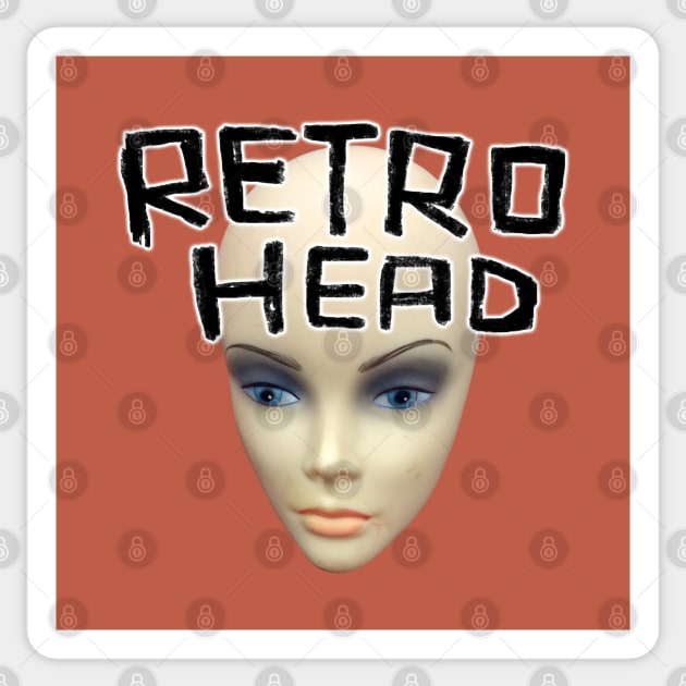 Retro Head for Vintage Fan Sticker by badlydrawnbabe